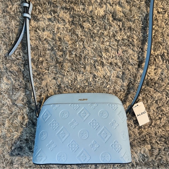 Aldo Handbags - Aldo Sky Blue Embossed Crossbody Bag